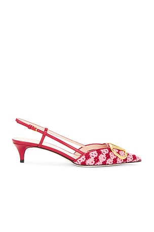 Valentino Garavani V Logo Signature 40 Slingback in Red