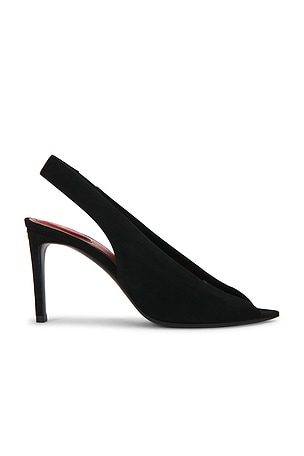 Valentino Garavani VG Revele Open Toe 85 Slingback in Black