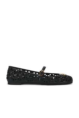 Valentino Garavani Ondette Ballerina Flat in Black