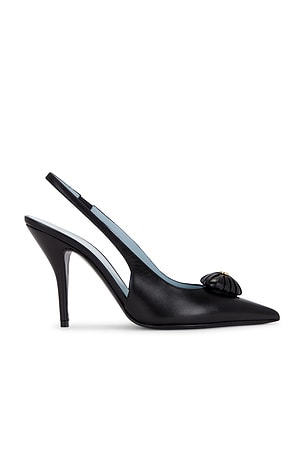 Valentino Garavani Coeur Royal Sling Back Pump in Black