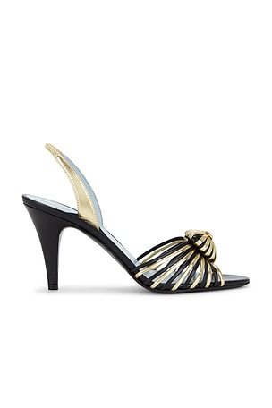 Valentino Garavani Coeur Royal Sandal in Metallic Gold
