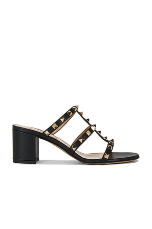 Valentino Garavani Rockstud Mule Sandal in Black