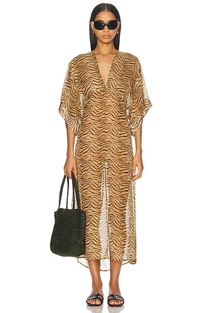 Vix Swimwear x Rosie Huntington-Whiteley Megan Long Dress in Tan