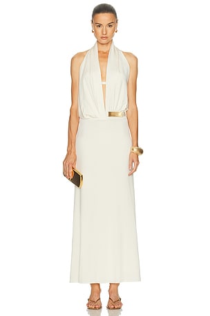 Vix Swimwear x Rosie Huntington-Whiteley Rosana Long Dress in White