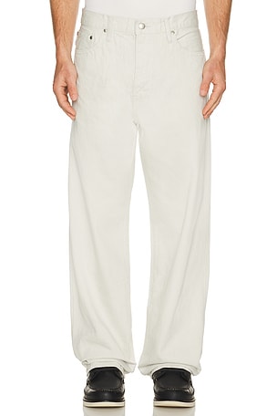 vowels Baggy Fit Denim Pants in Ivory