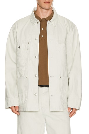 vowels Chore Jacket in Ivory