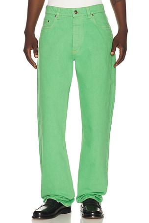 VERSACE Color Denim Pant in Mint