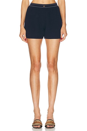VERSACE Knit Mini Short in Navy