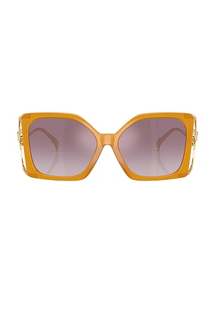 VERSACE Square Sunglasses in Yellow