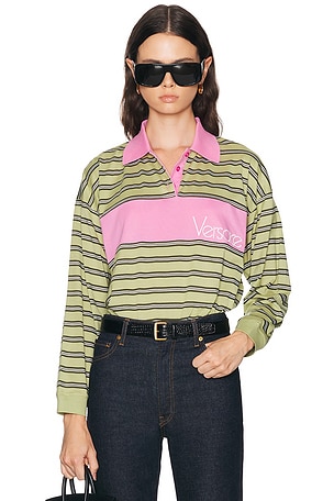 VERSACE Long Sleeve Sweater in Pink