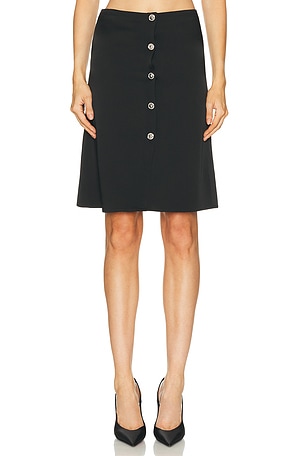 VERSACE Satin Mini Skirt in Black