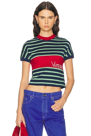 VERSACE Short Sleeve T-Shirt in Green