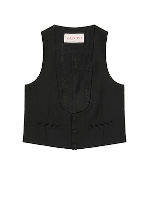 Valentino Classic Vest in Black