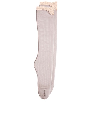 Valentino Lace Socks in Grey