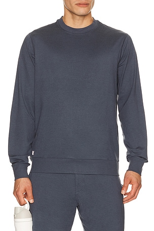 Vuori Ponto Performance Crew Pullover Sweater in Blue