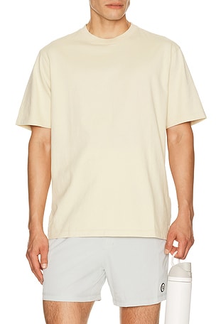 Vuori Heavyweight Relaxed Tee in Cream