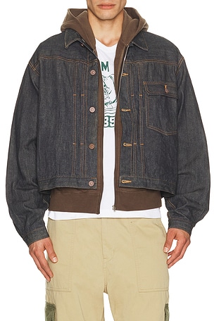 Visvim 102xx Mud Od Denim Jacket in Navy