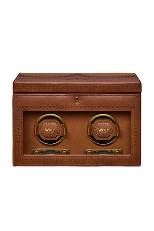 WOLF Brogue Double Winder With Storage in Brown