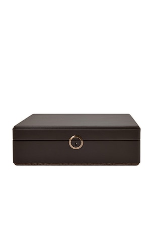 Wolf 1834 Earth 5 Piece Watch Box with Storage in Brown