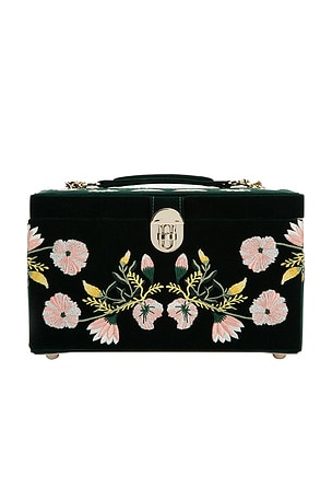 Wolf 1834 Zoe Medium Jewelry Box in Dark Green