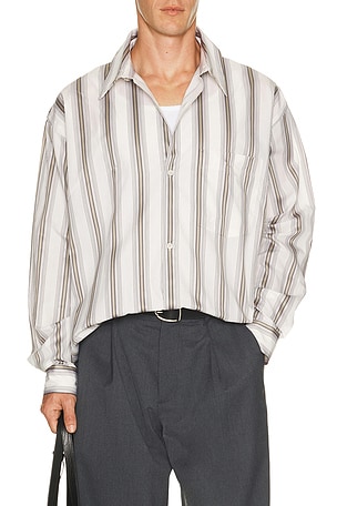 Won Hundred Maza Stripe Shirt in Grey