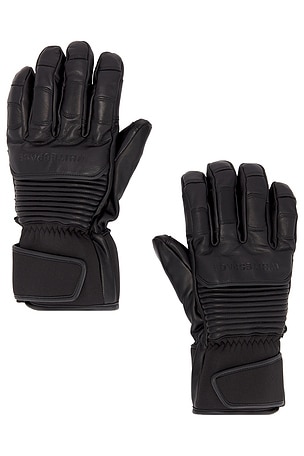 Whitespace Leather Riding Gloves in Black
