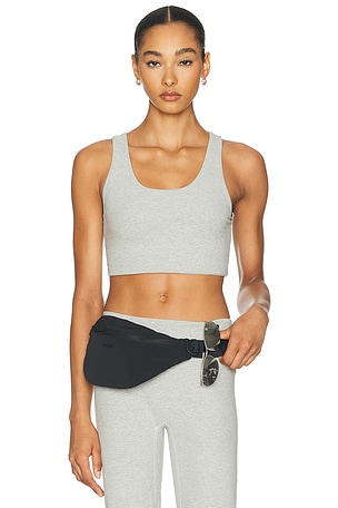 YEAR OF OURS Cotton Scoop Bra in Grey