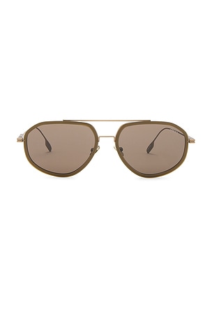 Zegna Navigator Sunglasses in Olive