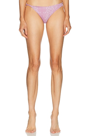 Ziah Twisted Side Bikini Bottom in Purple