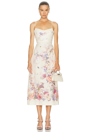 Zimmermann Alchemy Midi Dress in Cream