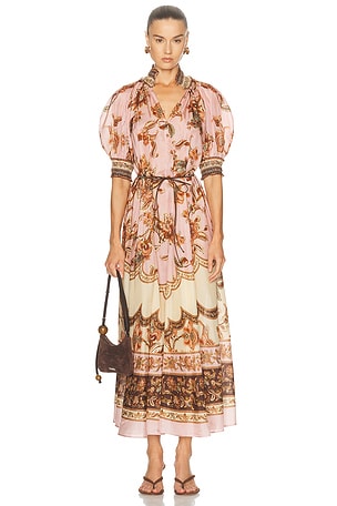 Zimmermann Aster Billow Maxi Dress in Mauve