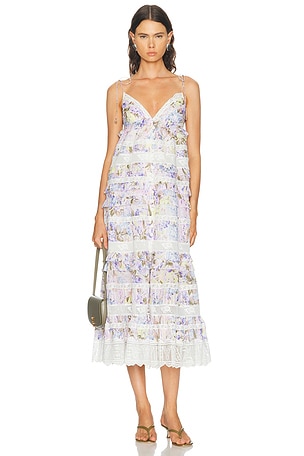 Zimmermann Solstice Tiered Dress in Lavender