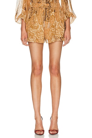 Zimmermann Carousel Flutter Short in Brown