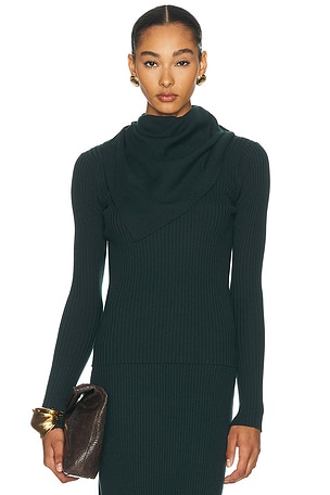 Zimmermann Valiant Merino Scarf Top in Green