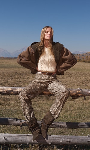 Model in a yellow dress